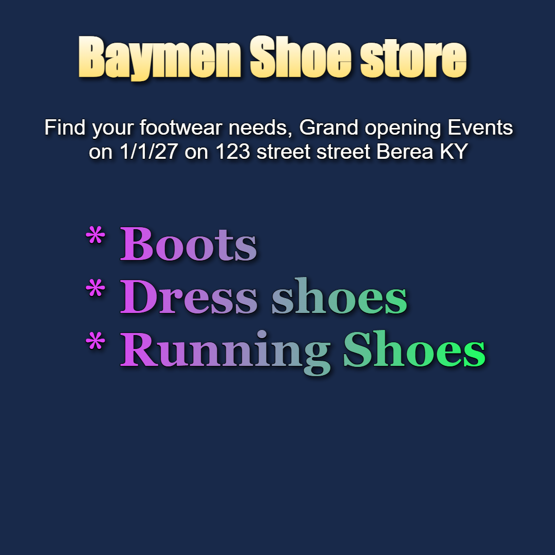 Tier 1 — Basic flyer example